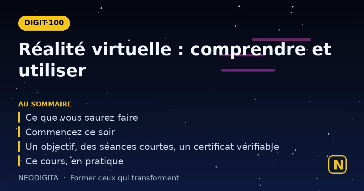 Schéma : Réalité virtuelle : comprendre et utiliser