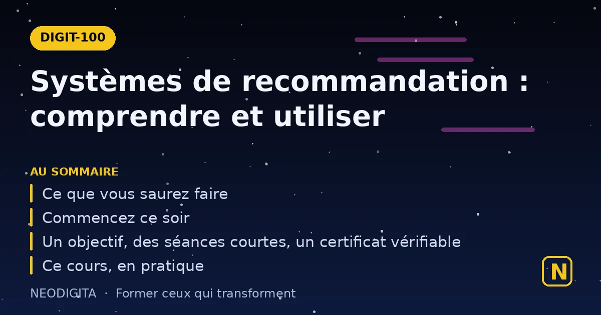 Schéma : Systèmes de recommandation : comprendre et utiliser