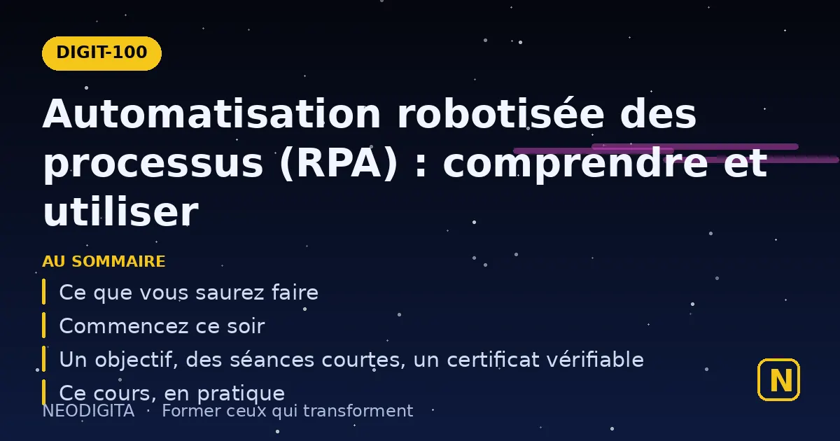 Schéma : Automatisation robotisée des processus : comprendre et utiliser