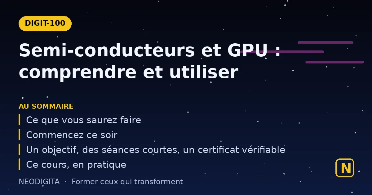 Schéma : Semi-conducteurs et GPU : comprendre et utiliser