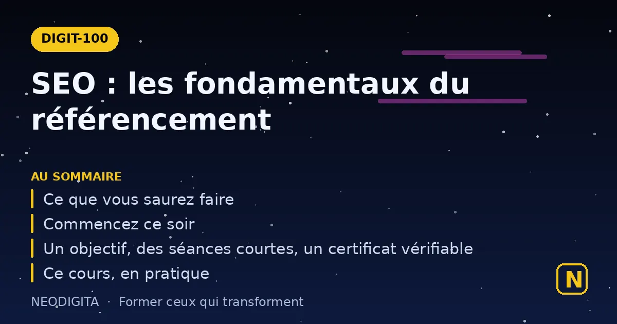 Schéma : Référencement naturel : les fondamentaux