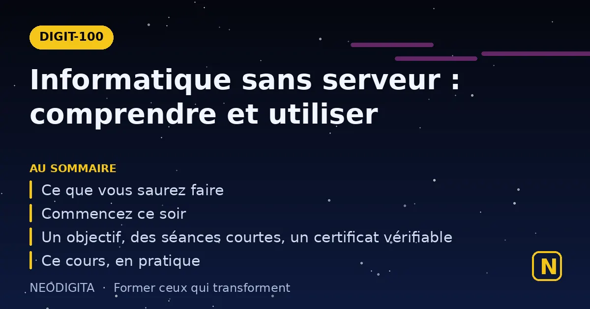Schéma : Informatique sans serveur : comprendre et utiliser