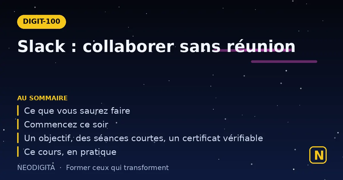 Schéma : Slack : collaborer sans réunion