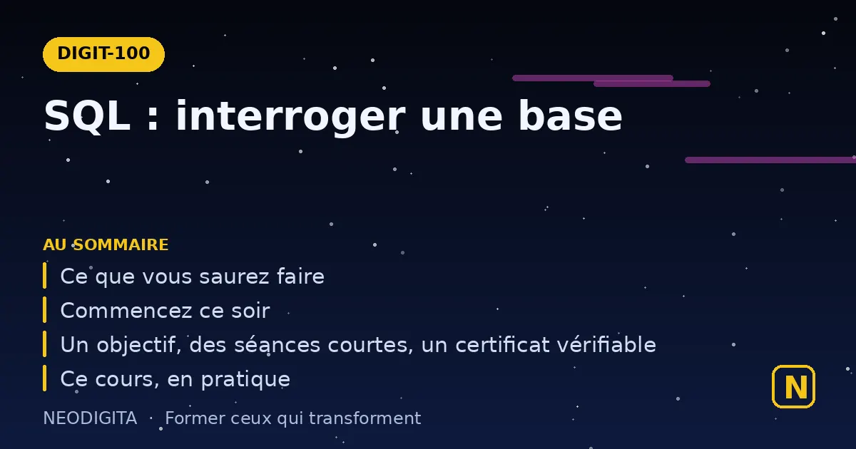 Schéma : Langage SQL : interroger une base de données