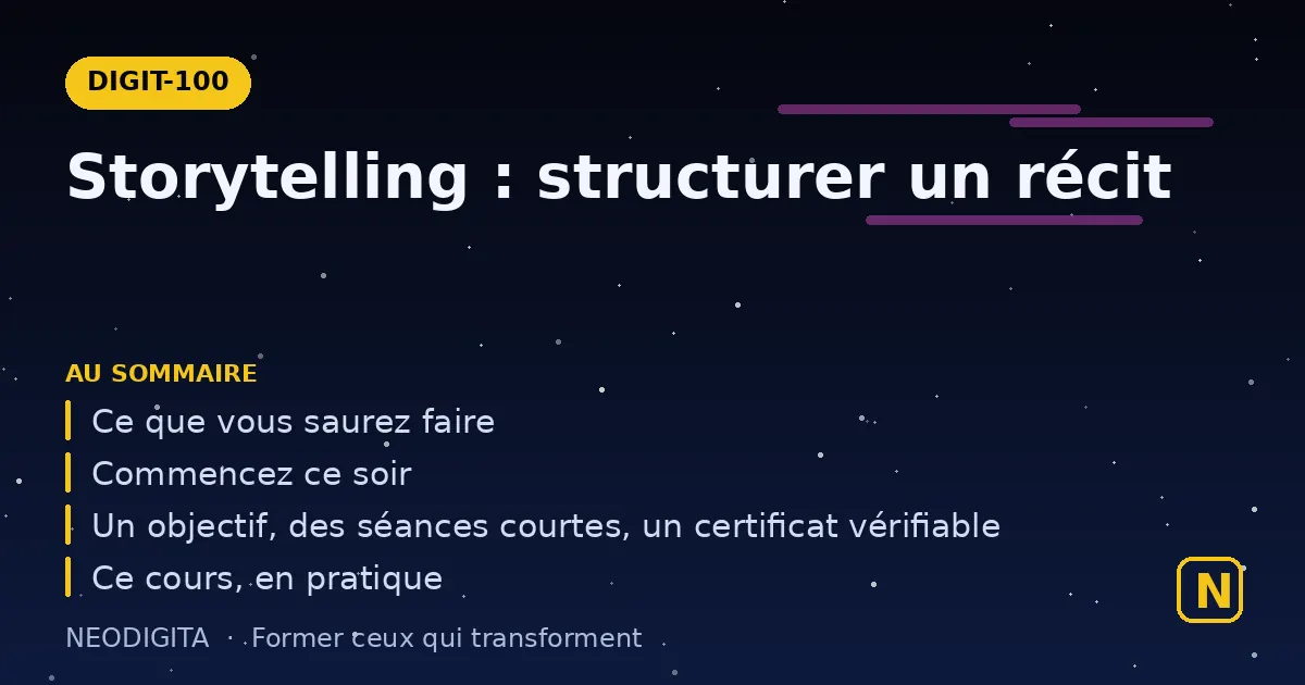 Schéma : Storytelling : structurer un récit