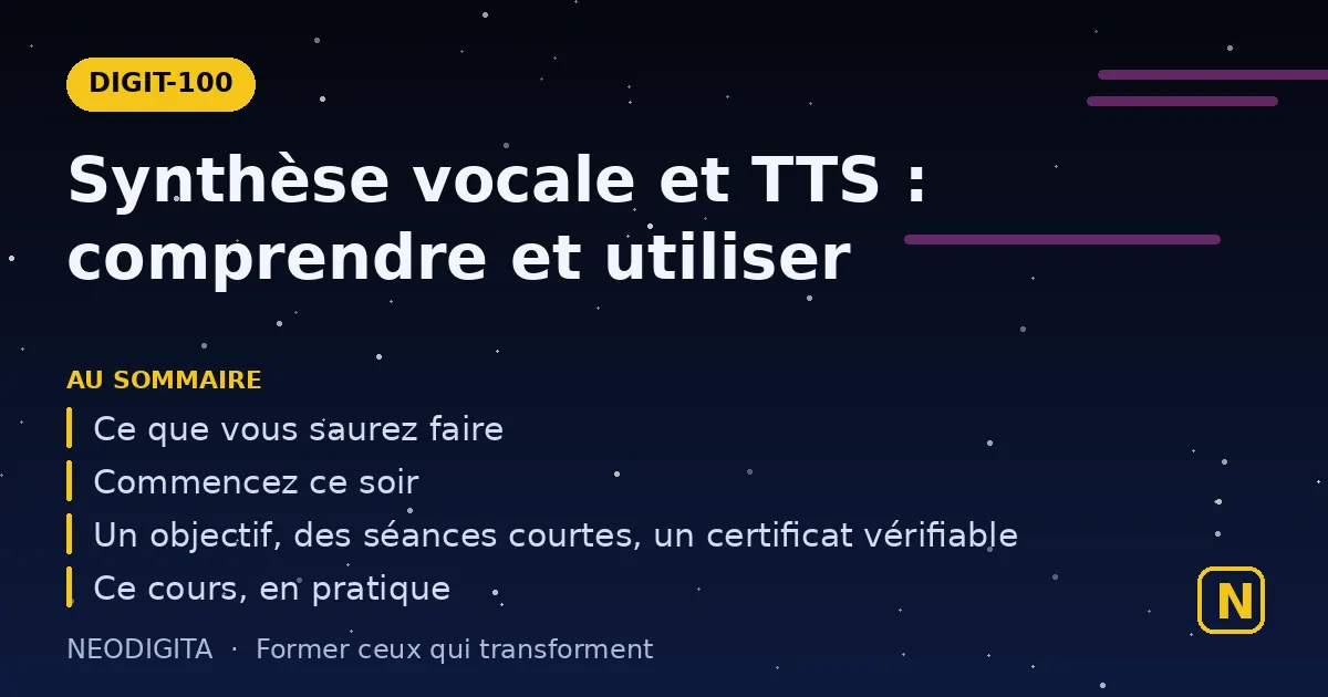 Schéma : Synthèse vocale et TTS : comprendre et utiliser