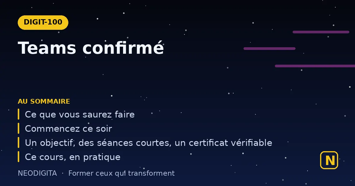 Schéma : Teams confirmé