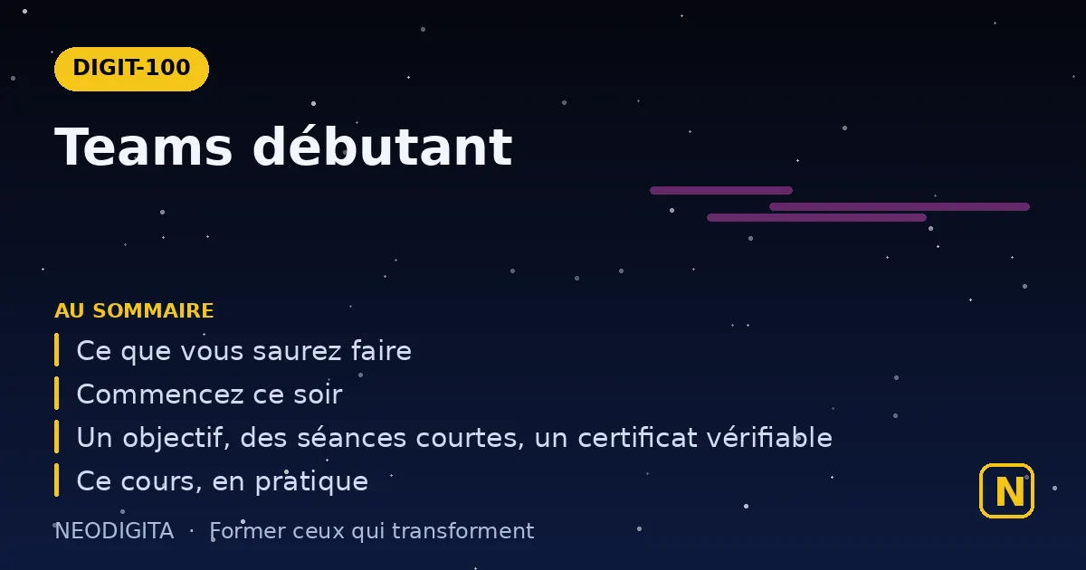 Schéma : Teams débutant