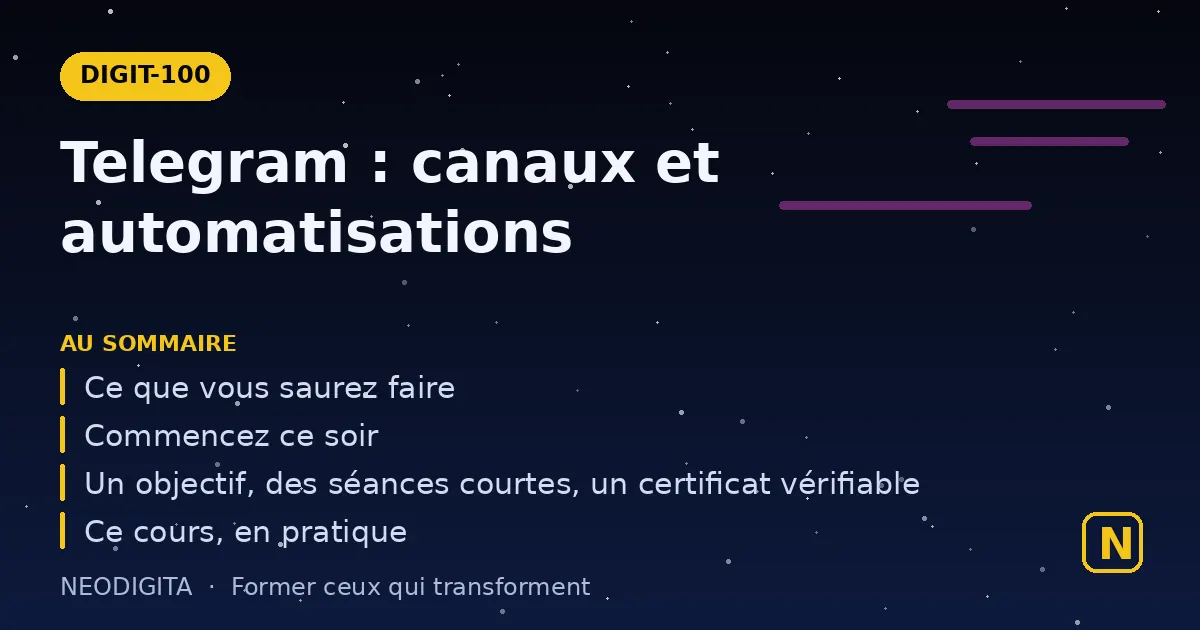 Schéma : Telegram : canaux et automatisations