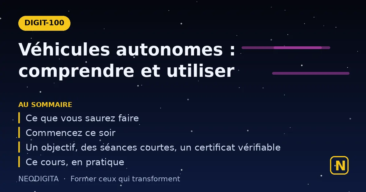 Schéma : Véhicules autonomes : comprendre et utiliser