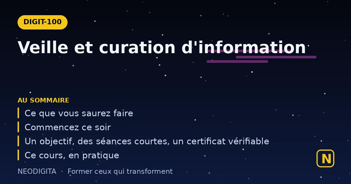 Schéma : Veille et curation d'information