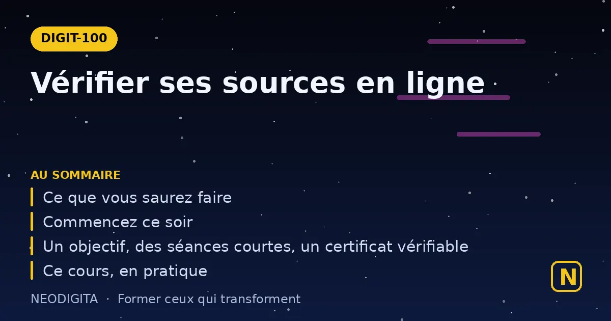 Schéma : Vérifier ses sources en ligne