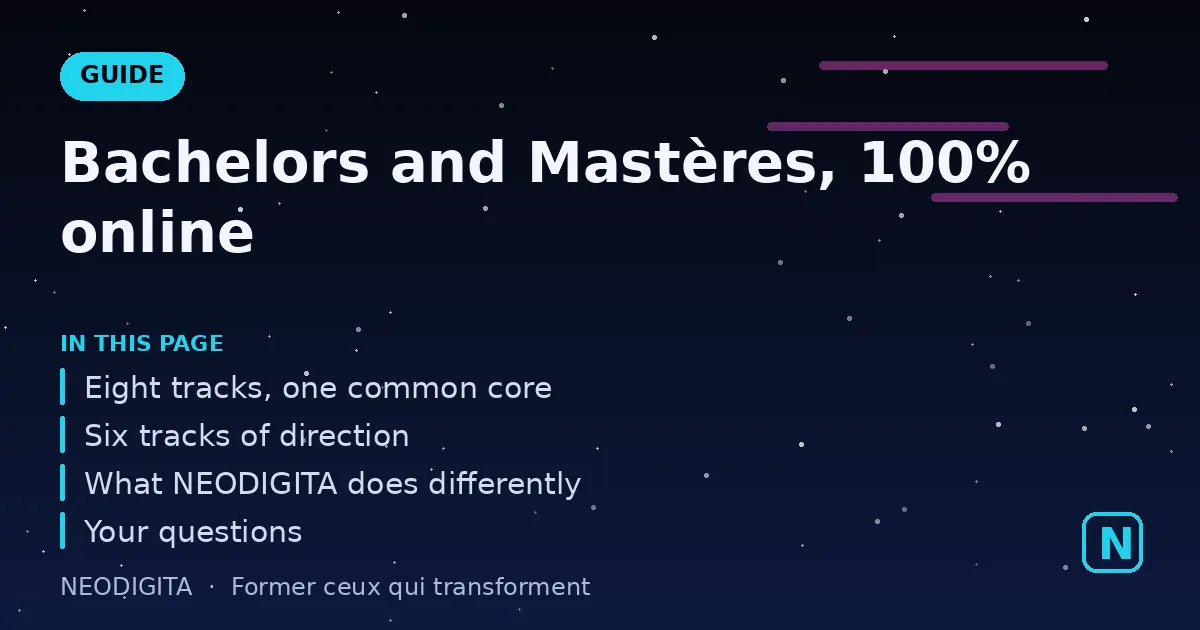 Diagram: Bachelors and Mastères, 100% online