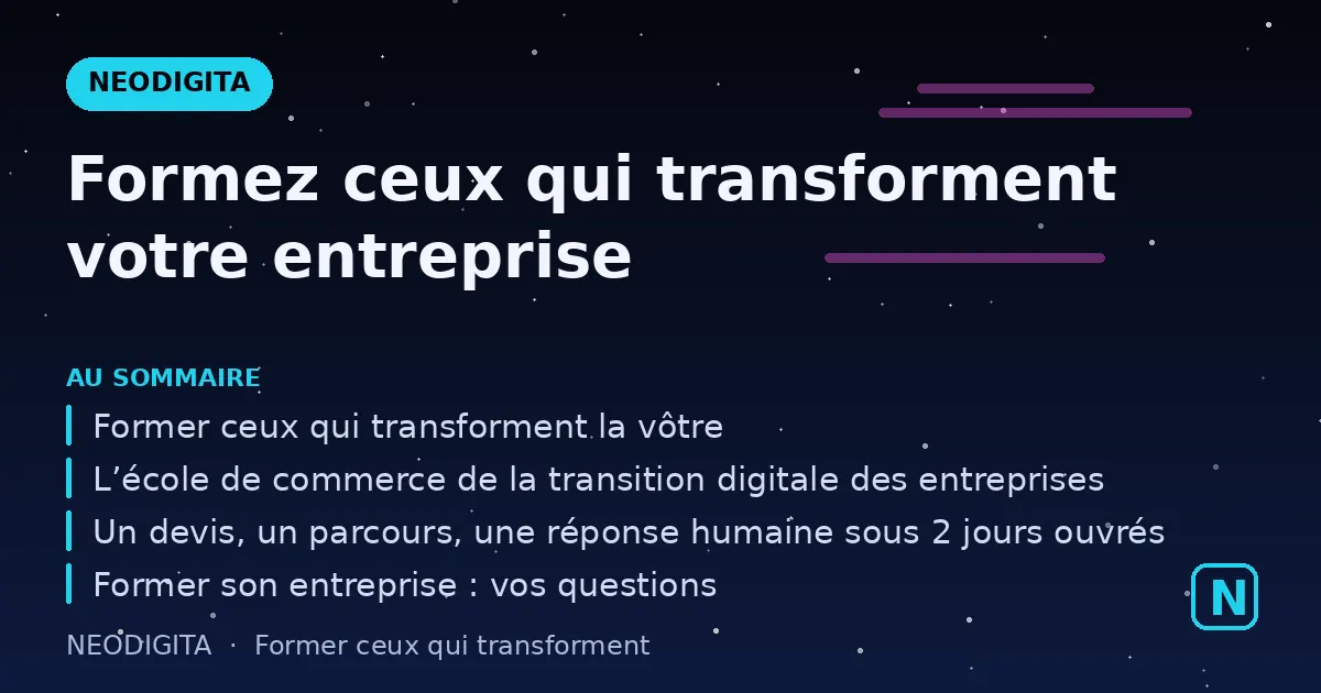 Schéma : Formez ceux qui transforment votre entreprise