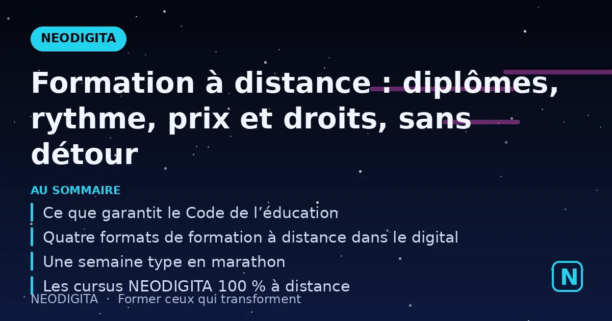 Schéma : Formation à distance