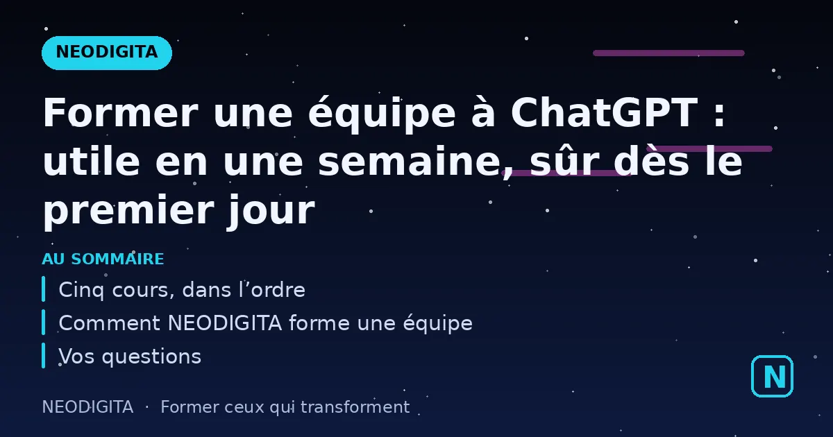 Schéma d’une formation ChatGPT