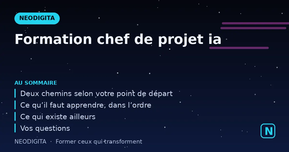 Schéma : Formation chef de projet ia