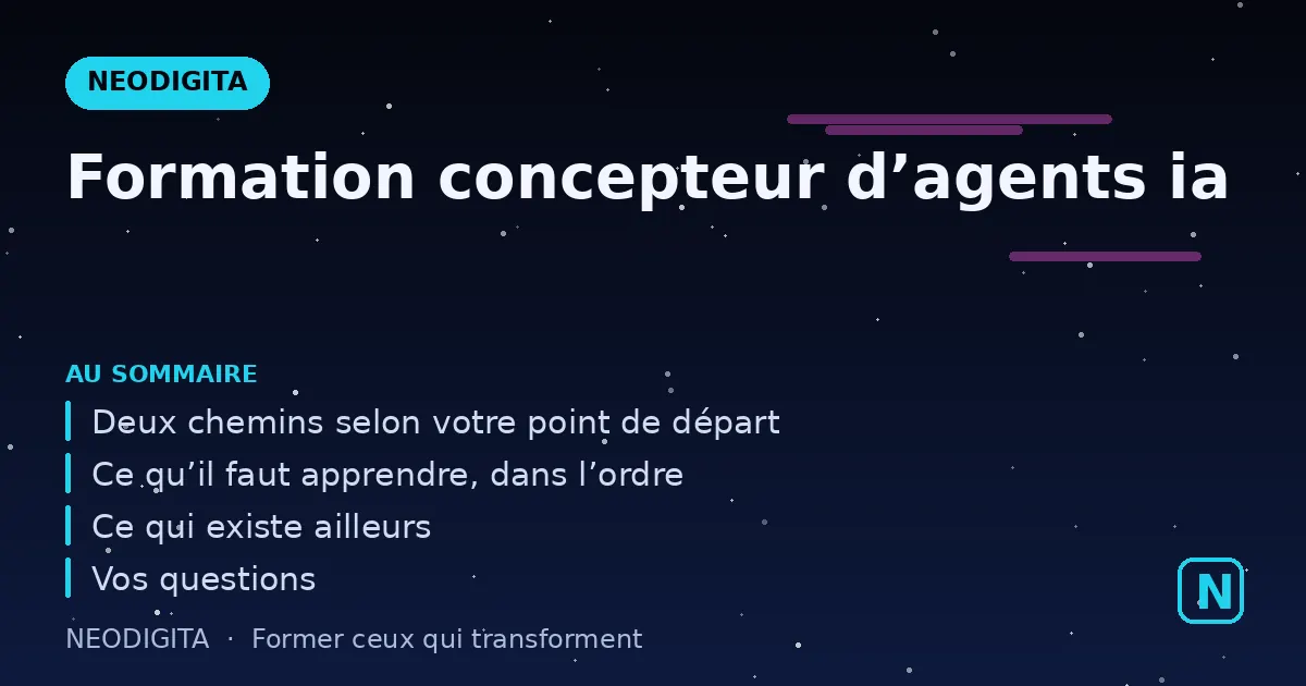 Schéma : Formation concepteur d’agents ia