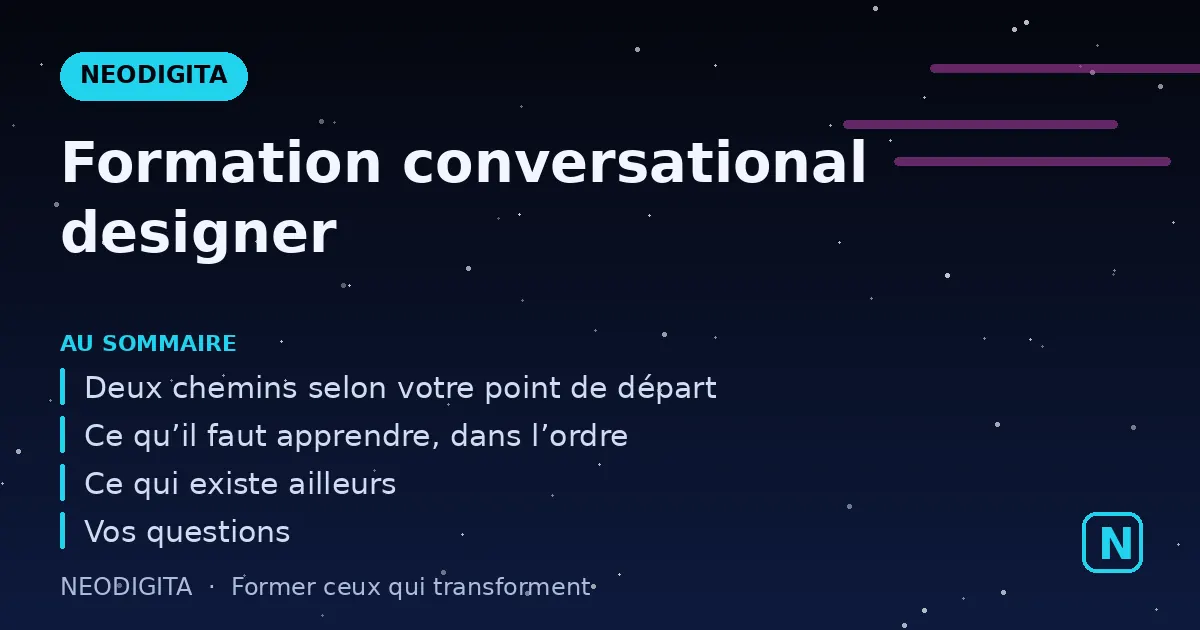 Schéma : Formation conversational designer
