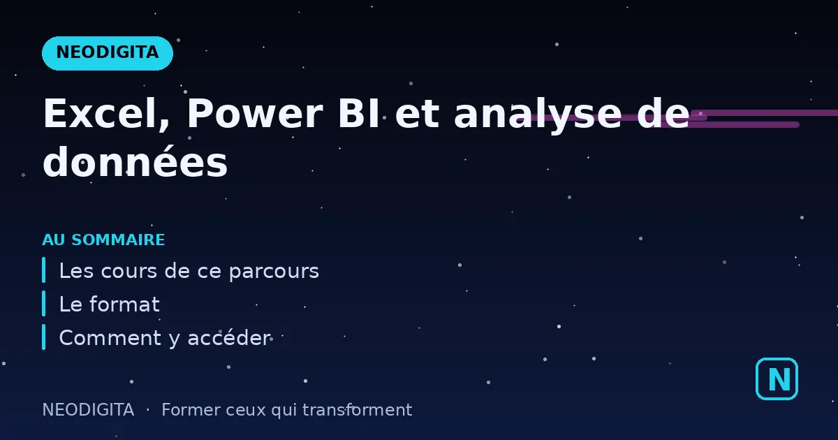 Schéma : Excel, Power BI et analyse de données