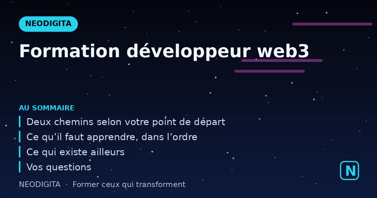 Schéma : Formation développeur web3