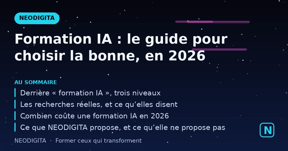 Schéma d’une formation IA