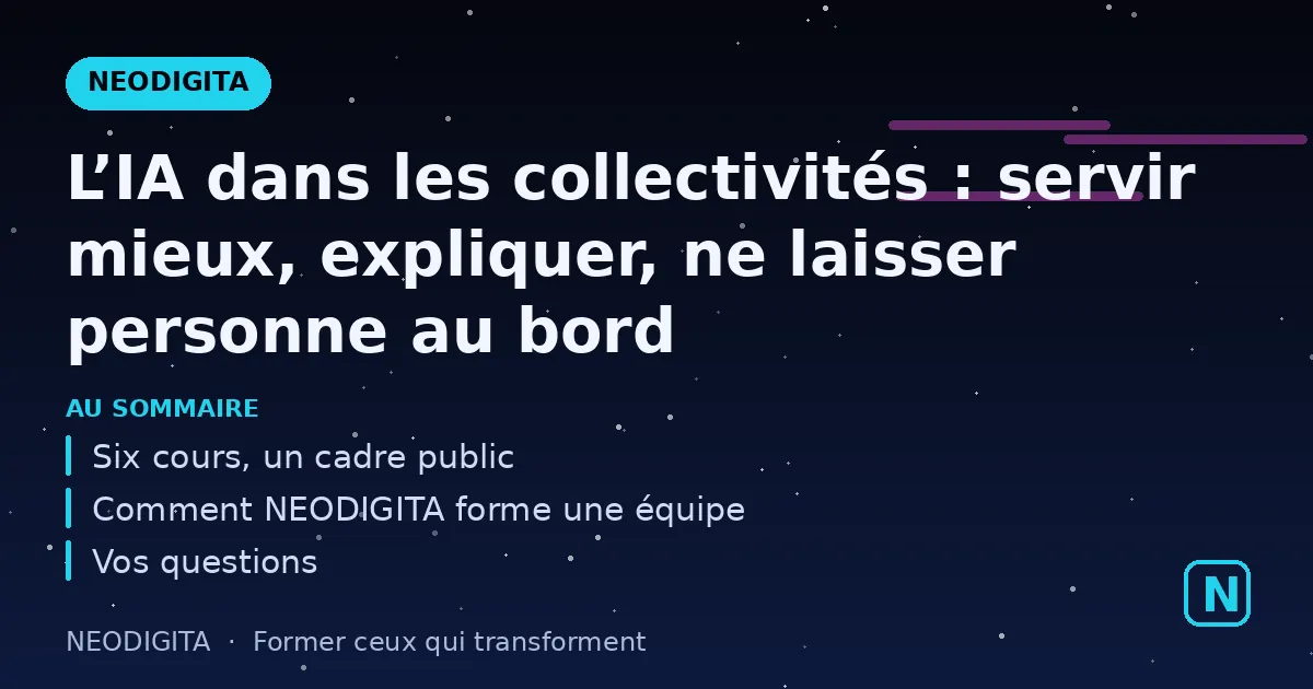 Schéma : L’IA dans les collectivités : servir mieux, expliquer, ne laisser personne au bord