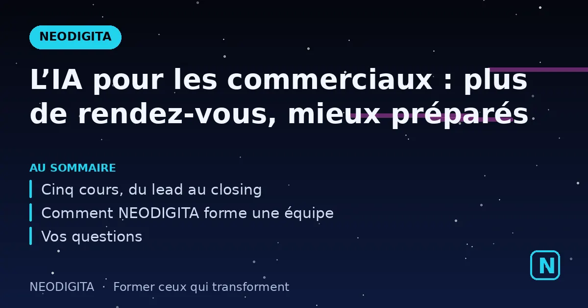 Schéma : L’IA pour les commerciaux : plus de rendez-vous, mieux préparés