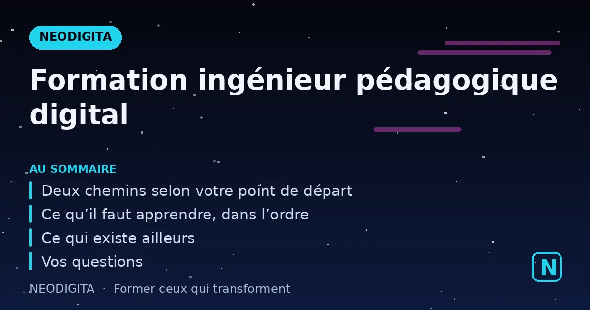 Schéma : Formation ingénieur pédagogique digital