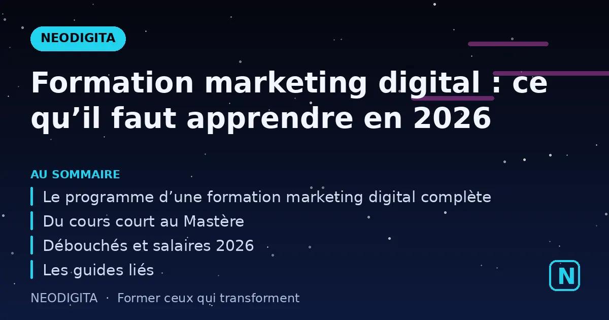 Schéma : Formation marketing digital