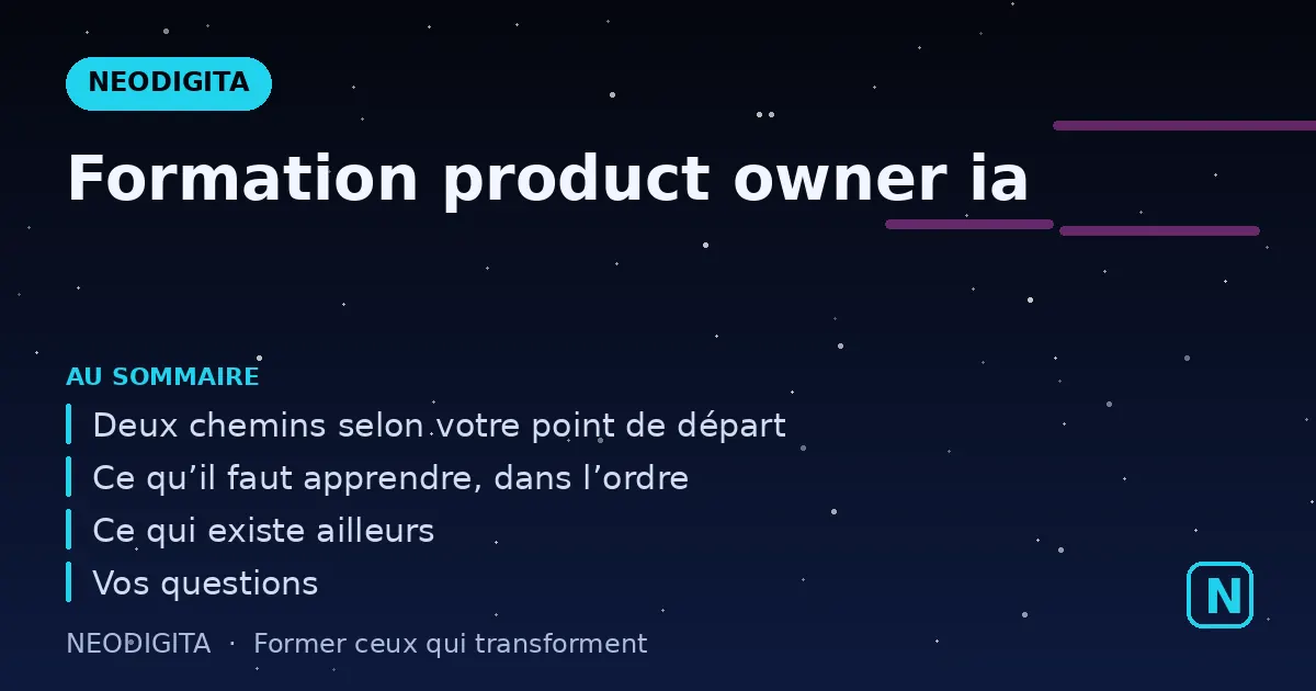 Schéma : Formation product owner ia