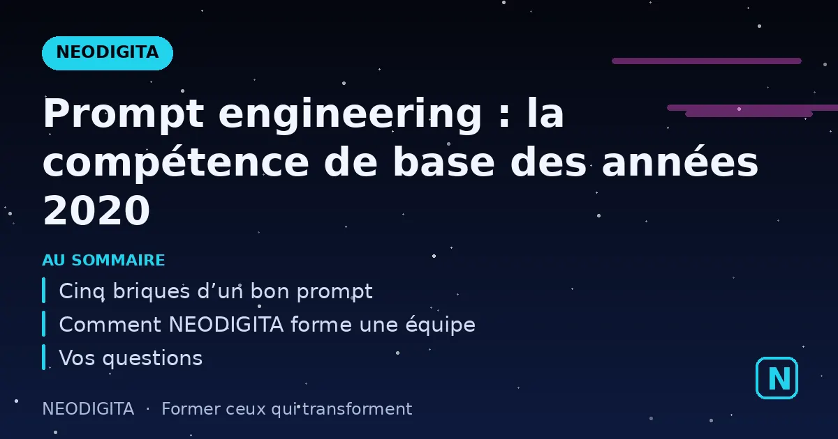 Schéma : Prompt engineering : la compétence de base des années 2020
