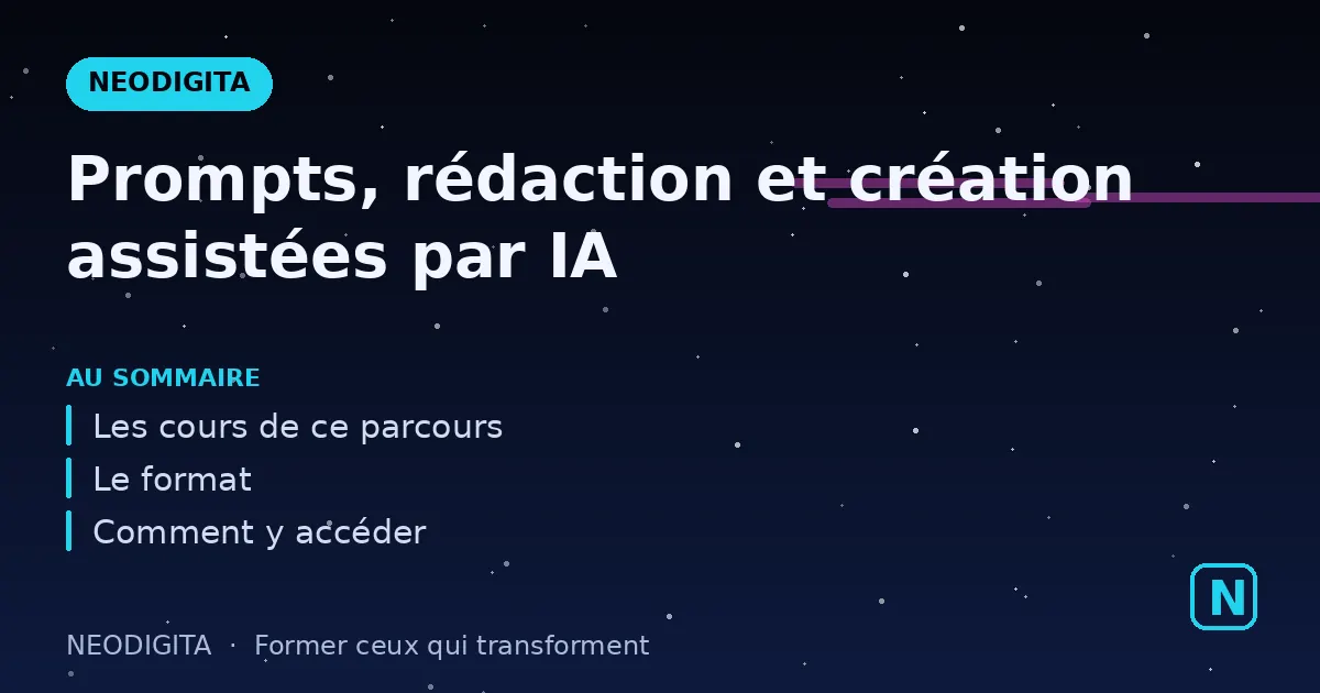 Schéma : Prompts, rédaction et création assistées par IA