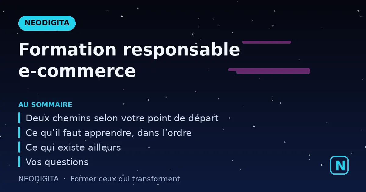 Schéma : Formation responsable e-commerce