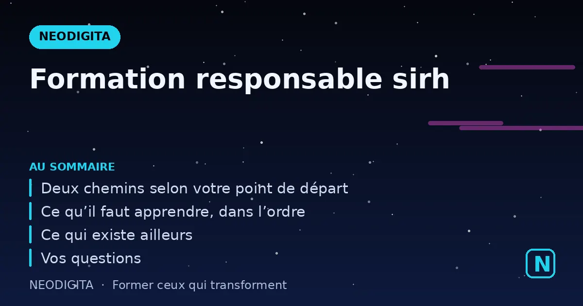 Schéma : Formation responsable sirh