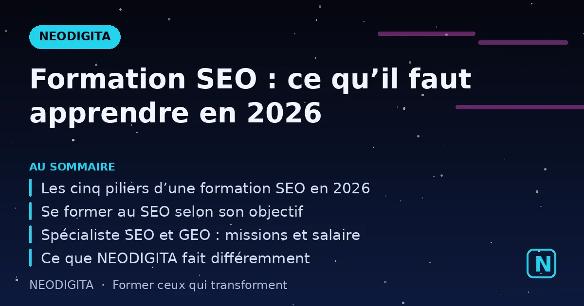 Schéma d’une formation SEO
