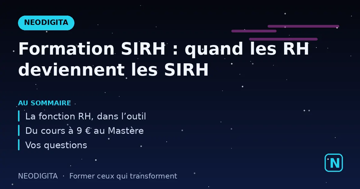 Schéma : Formation SIRH : quand les RH deviennent les SIRH