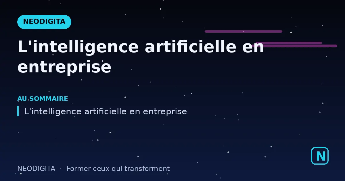 Schéma : L'intelligence artificielle en entreprise