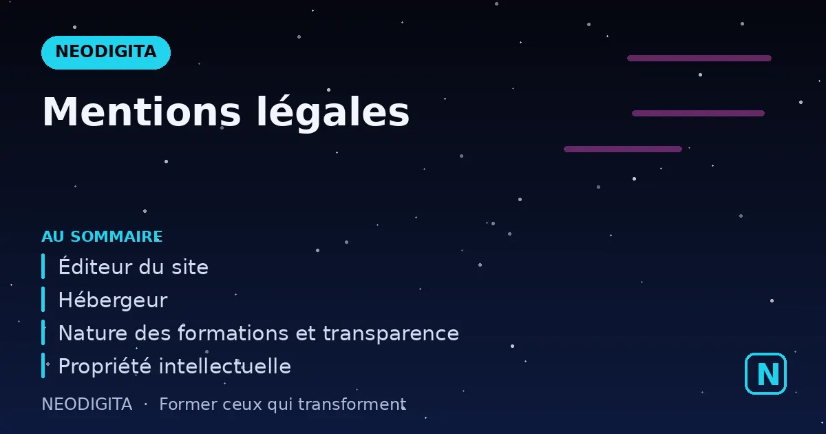 Schéma : Mentions légales