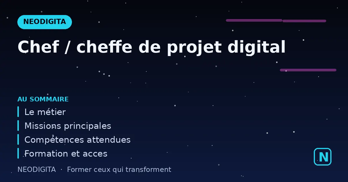 Schéma : Chef / cheffe de projet digital