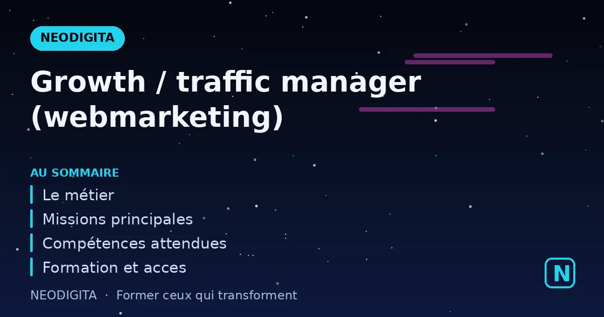 Schéma : Growth / traffic manager (webmarketing)
