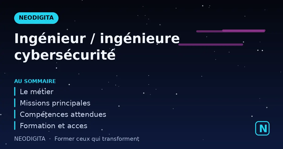 Schéma : Ingénieur / ingénieure cybersécurité