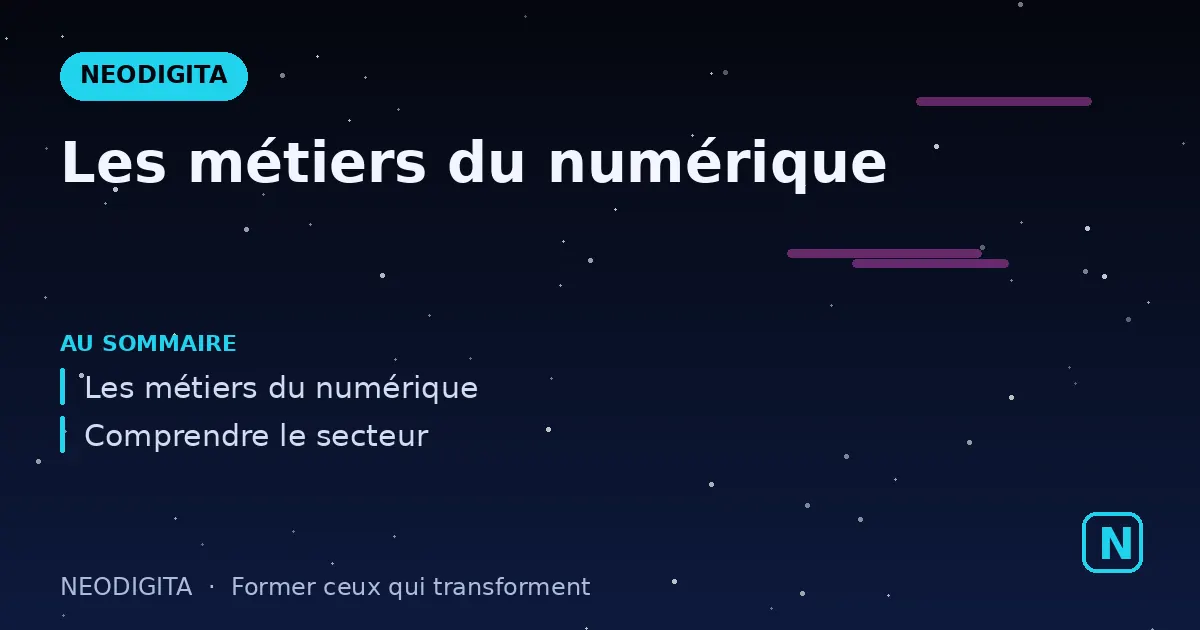 Schéma : Les métiers du numérique