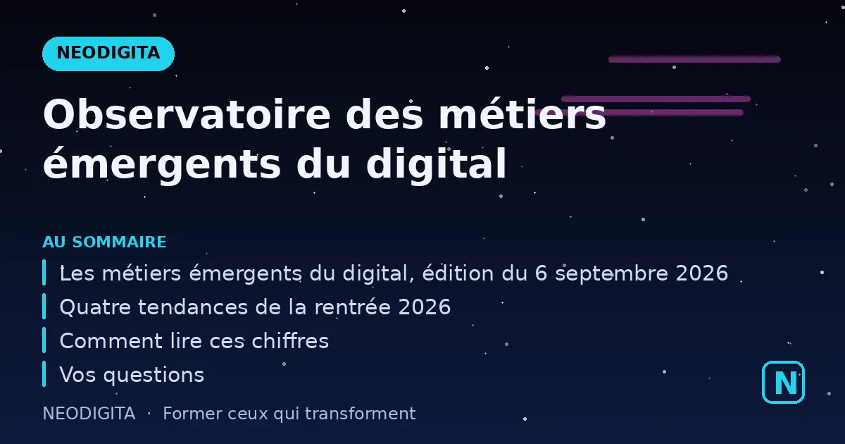 Schéma : Observatoire des métiers émergents du digital