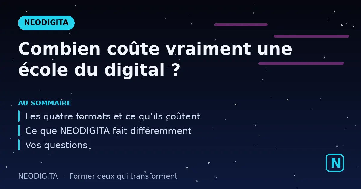 Schéma : Combien coûte vraiment une école du digital ?