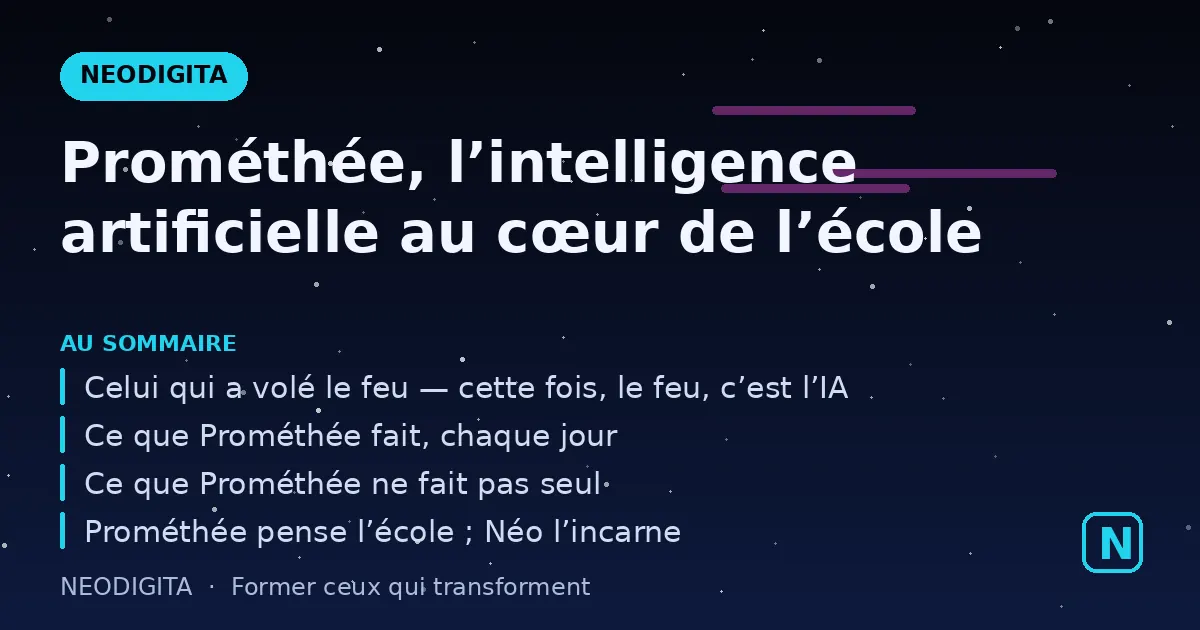 Schéma : Prométhée, l’intelligence artificielle au cœur de l’école