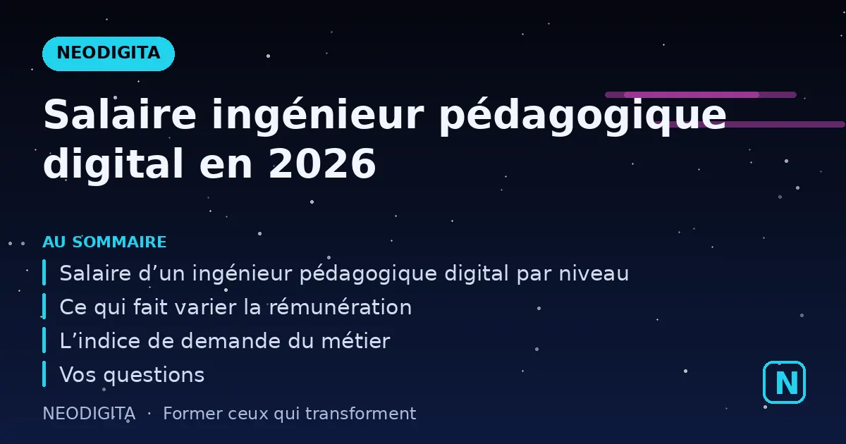Schéma : Salaire ingénieur pédagogique digital en 2026