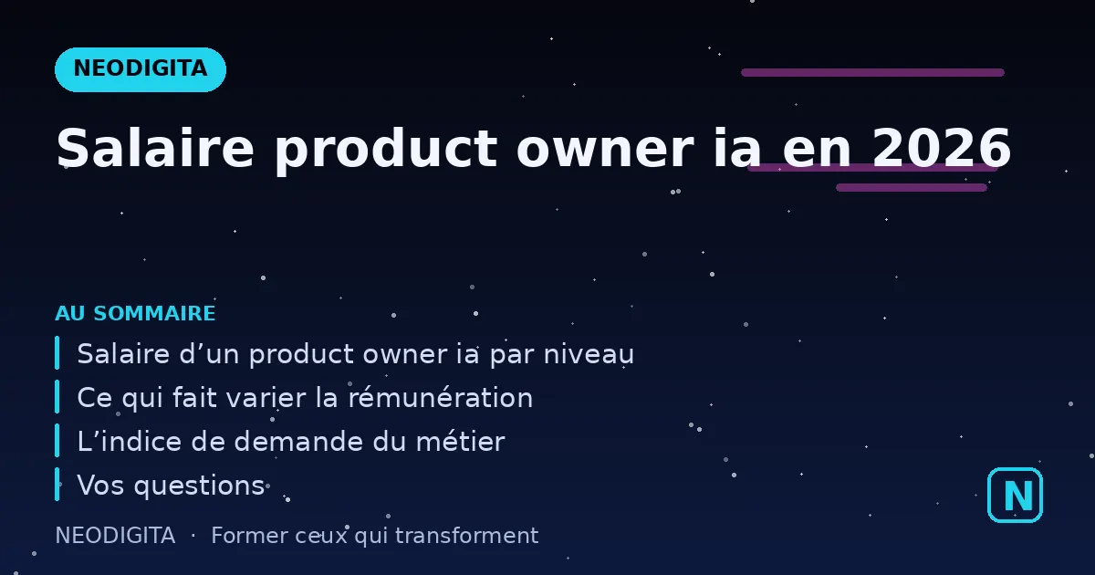 Schéma : Salaire product owner ia en 2026