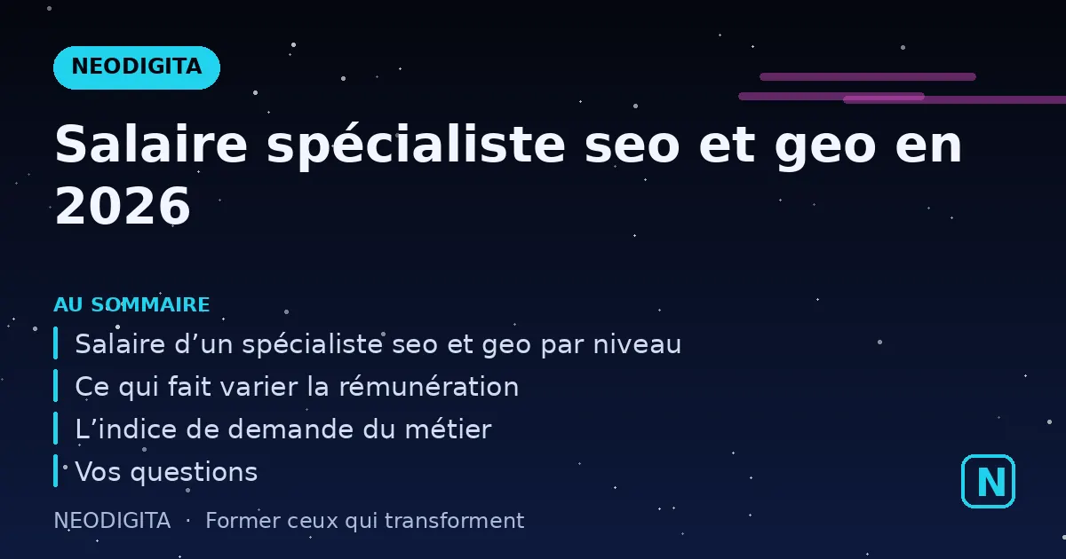 Schéma : Salaire spécialiste seo et geo en 2026
