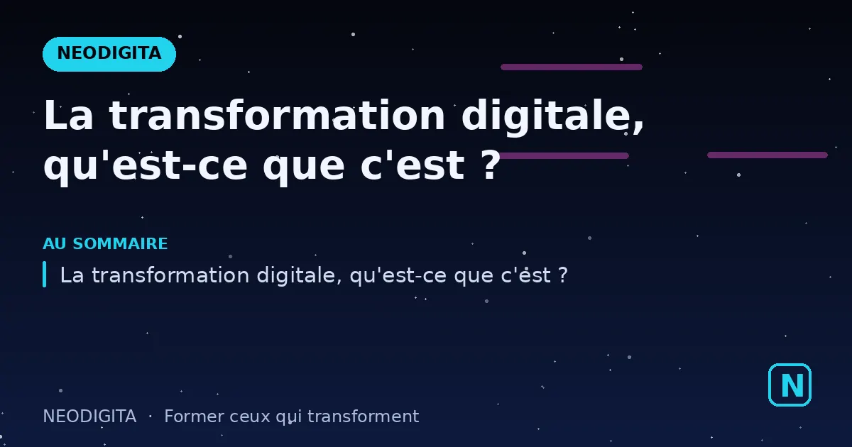 Schéma : La transformation digitale, qu'est-ce que c'est ?